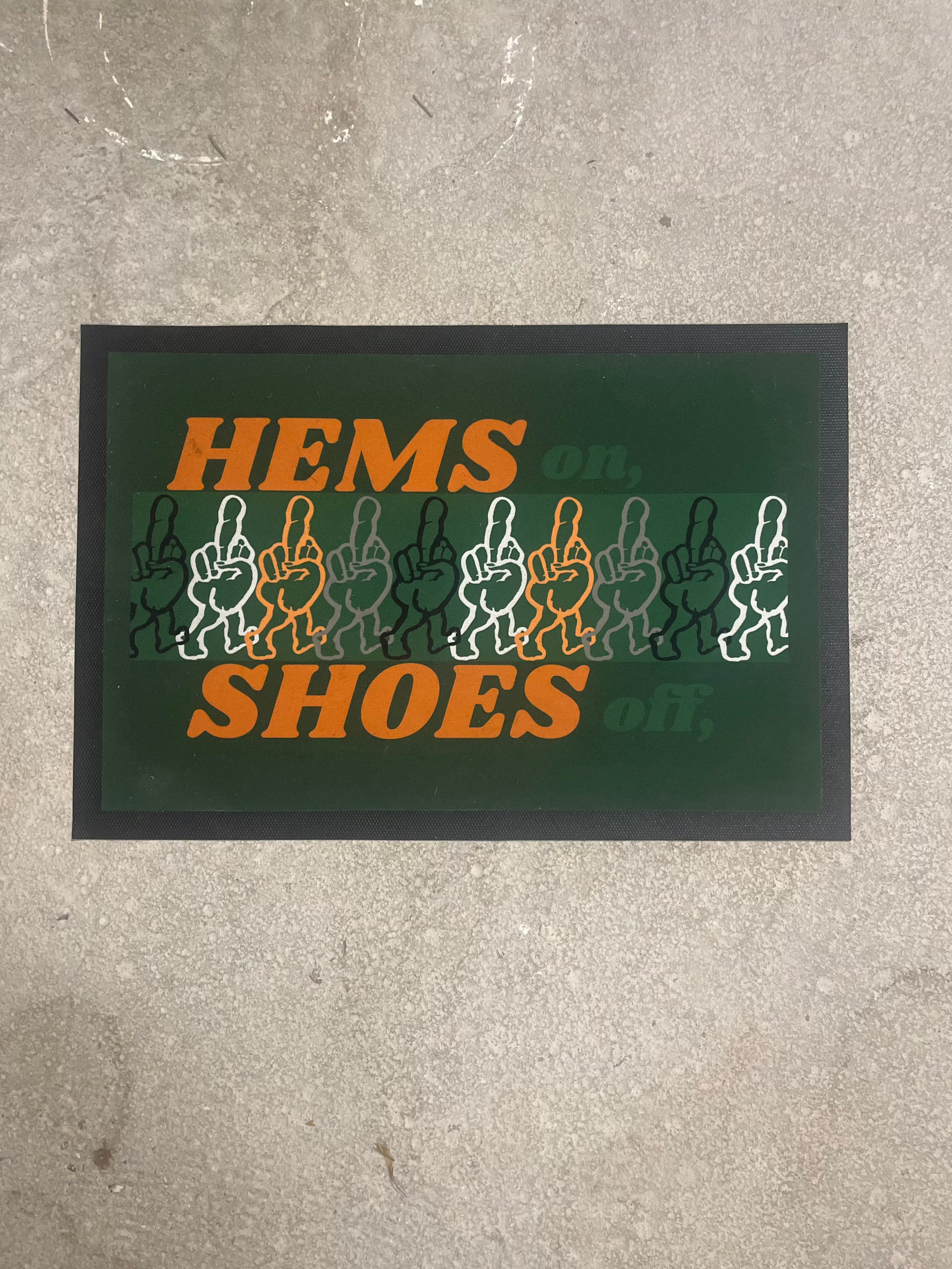 Splithems F**k-Off Olive Floor Mat